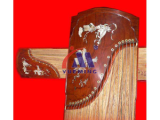 The musical instrument carving and hits the sign